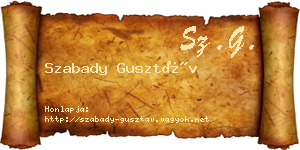 Szabady Gusztáv névjegykártya