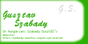 gusztav szabady business card